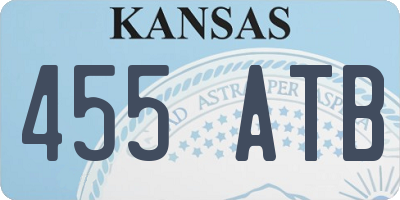 KS license plate 455ATB