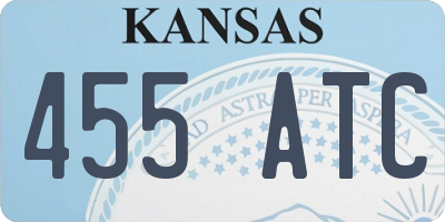 KS license plate 455ATC