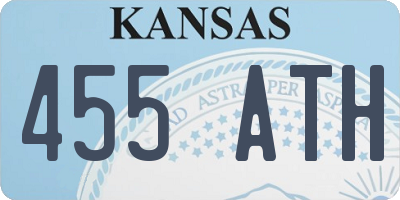 KS license plate 455ATH