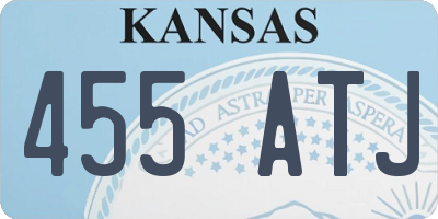 KS license plate 455ATJ