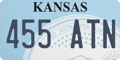 KS license plate 455ATN