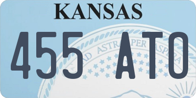 KS license plate 455ATO
