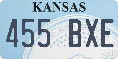 KS license plate 455BXE