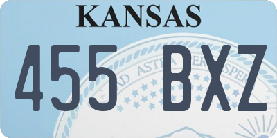 KS license plate 455BXZ