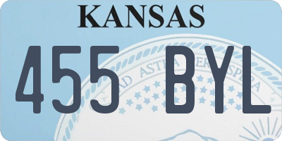 KS license plate 455BYL