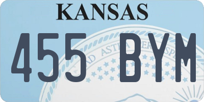 KS license plate 455BYM