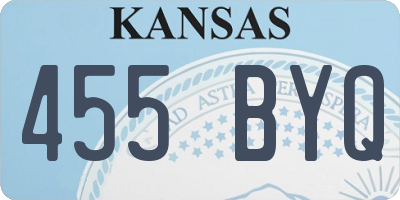 KS license plate 455BYQ