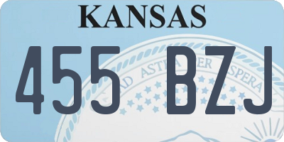 KS license plate 455BZJ