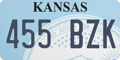 KS license plate 455BZK