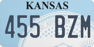KS license plate 455BZM