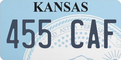 KS license plate 455CAF