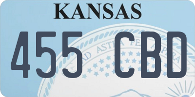 KS license plate 455CBD
