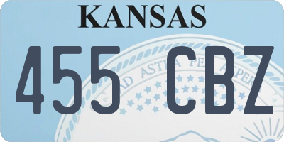 KS license plate 455CBZ