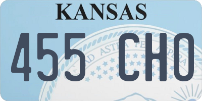KS license plate 455CHO