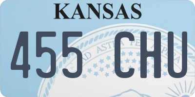 KS license plate 455CHU