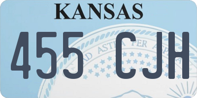 KS license plate 455CJH