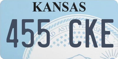 KS license plate 455CKE