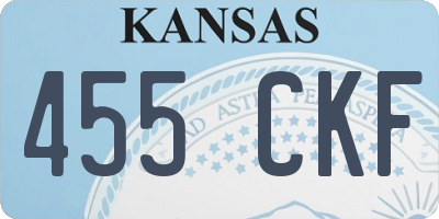 KS license plate 455CKF