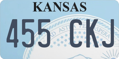 KS license plate 455CKJ