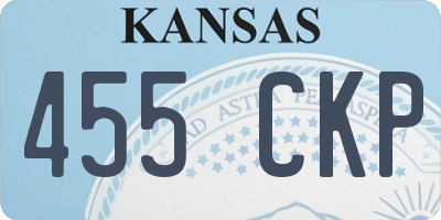 KS license plate 455CKP