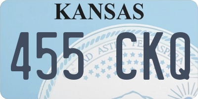 KS license plate 455CKQ