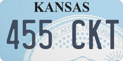 KS license plate 455CKT