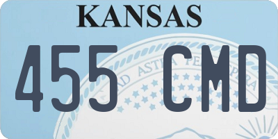 KS license plate 455CMD