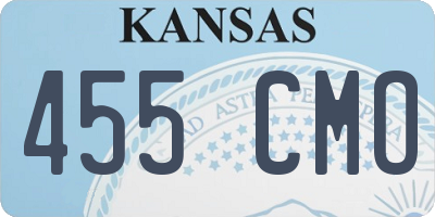 KS license plate 455CMO