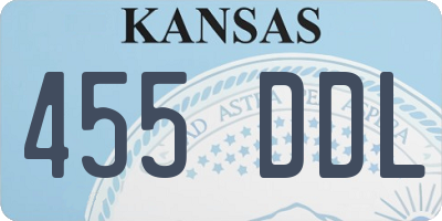 KS license plate 455DDL