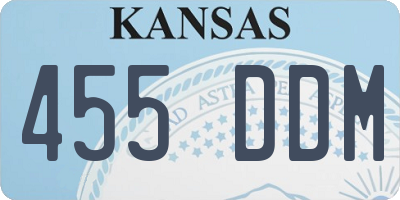 KS license plate 455DDM