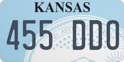 KS license plate 455DDO