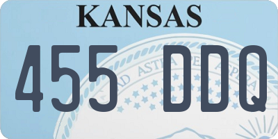 KS license plate 455DDQ