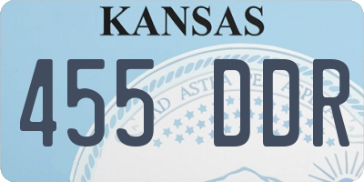 KS license plate 455DDR