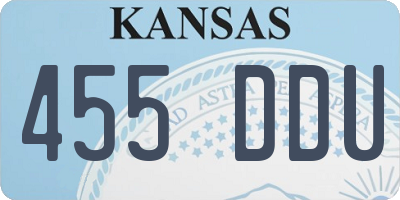 KS license plate 455DDU