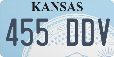 KS license plate 455DDV
