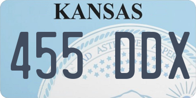KS license plate 455DDX