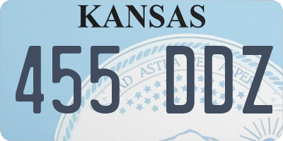 KS license plate 455DDZ