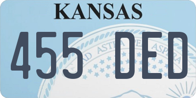 KS license plate 455DED