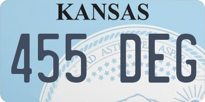 KS license plate 455DEG