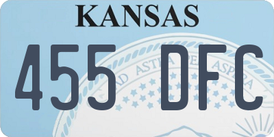 KS license plate 455DFC