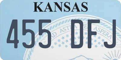 KS license plate 455DFJ