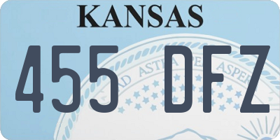 KS license plate 455DFZ