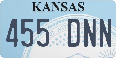 KS license plate 455DNN