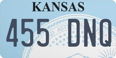 KS license plate 455DNQ