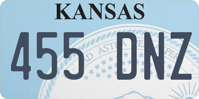 KS license plate 455DNZ