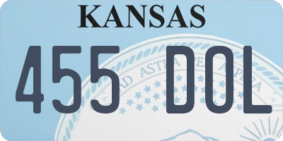 KS license plate 455DOL