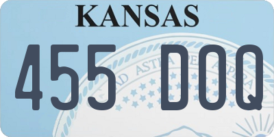 KS license plate 455DOQ