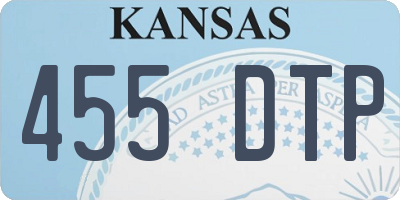 KS license plate 455DTP