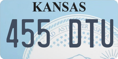 KS license plate 455DTU