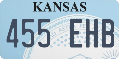 KS license plate 455EHB